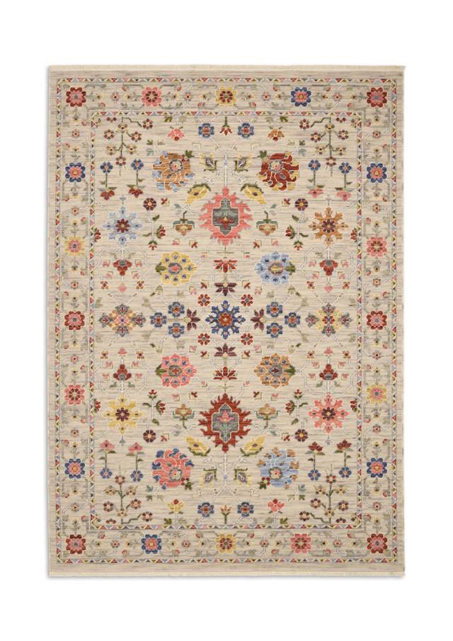 Suzani 0093 Stone / Multi rug